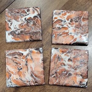 Marble Pattern Epoxy Coasters Set